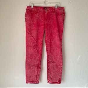 Forever 21 Red Cropped Jeans